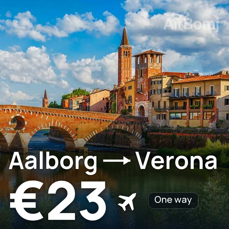 Billete de avión: Aalborg — Verona, €23