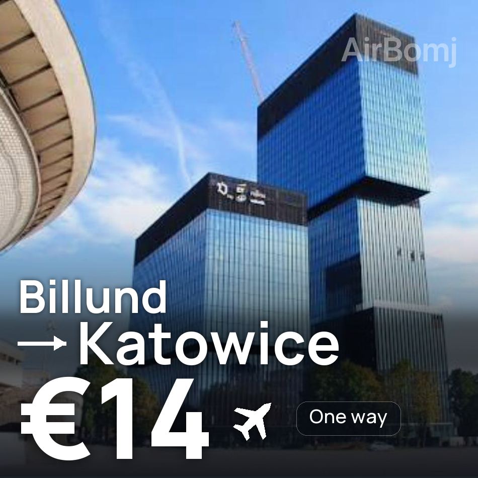 Billete de avión: Billund — Katowice, €14