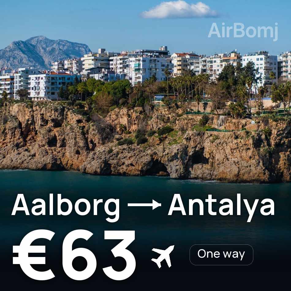 Billete de avión: Aalborg — Antalya, €63