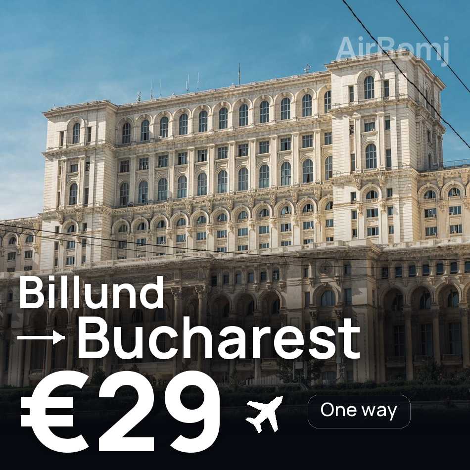 Billete de avión: Billund — Bucarest, €29