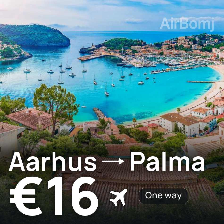 Billete de avión: Arhus — Palma de Mallorca, €16
