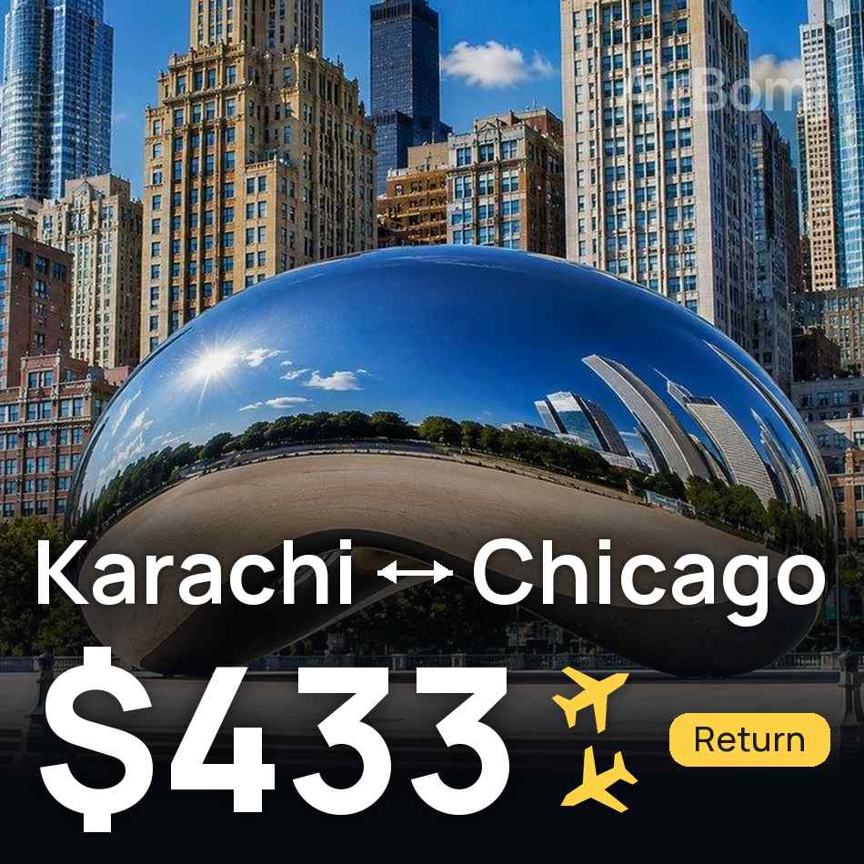 Billet d'avion : Karâchi — Chicago, $433