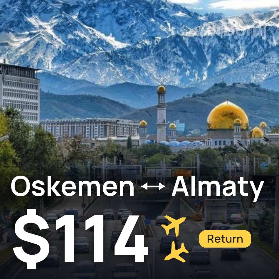 Passagem aérea: Ust-Kamenogorsk — Almaty, $114