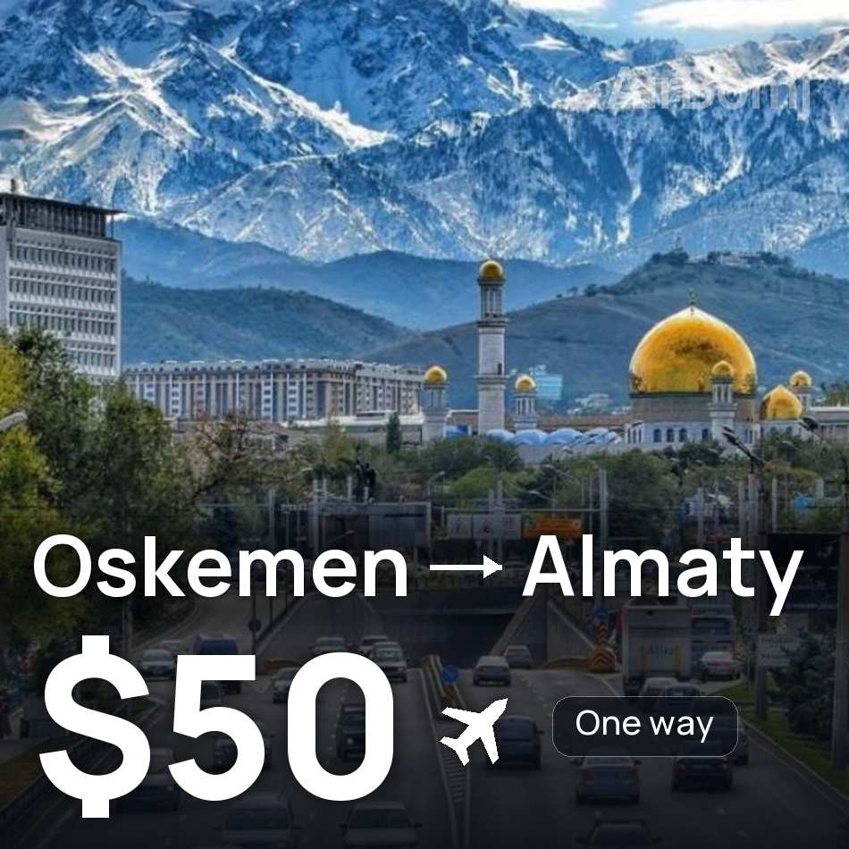 Passagem aérea: Ust-Kamenogorsk — Almaty, $50