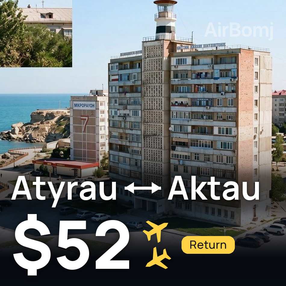 Flugticket: Atyrau — Aqtau, $52
