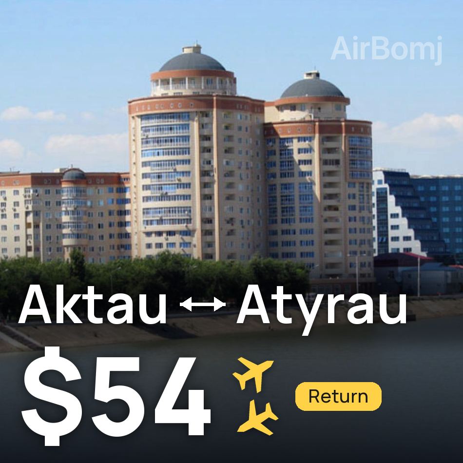 Flugticket: Aqtau — Atyrau, $54