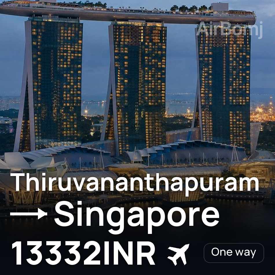 Bilet de avion: Thiruvananthapuram — Singapore, 13332INR
