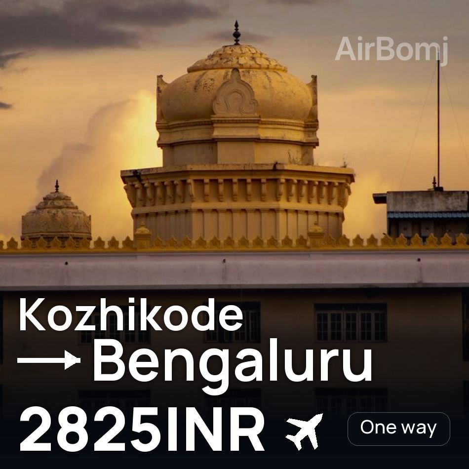 Bilet de avion: Kozhikode — Bengaluru, 2825INR