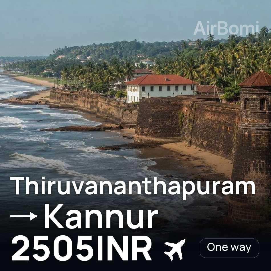 Bilet de avion: Thiruvananthapuram — Kannur, 2505INR