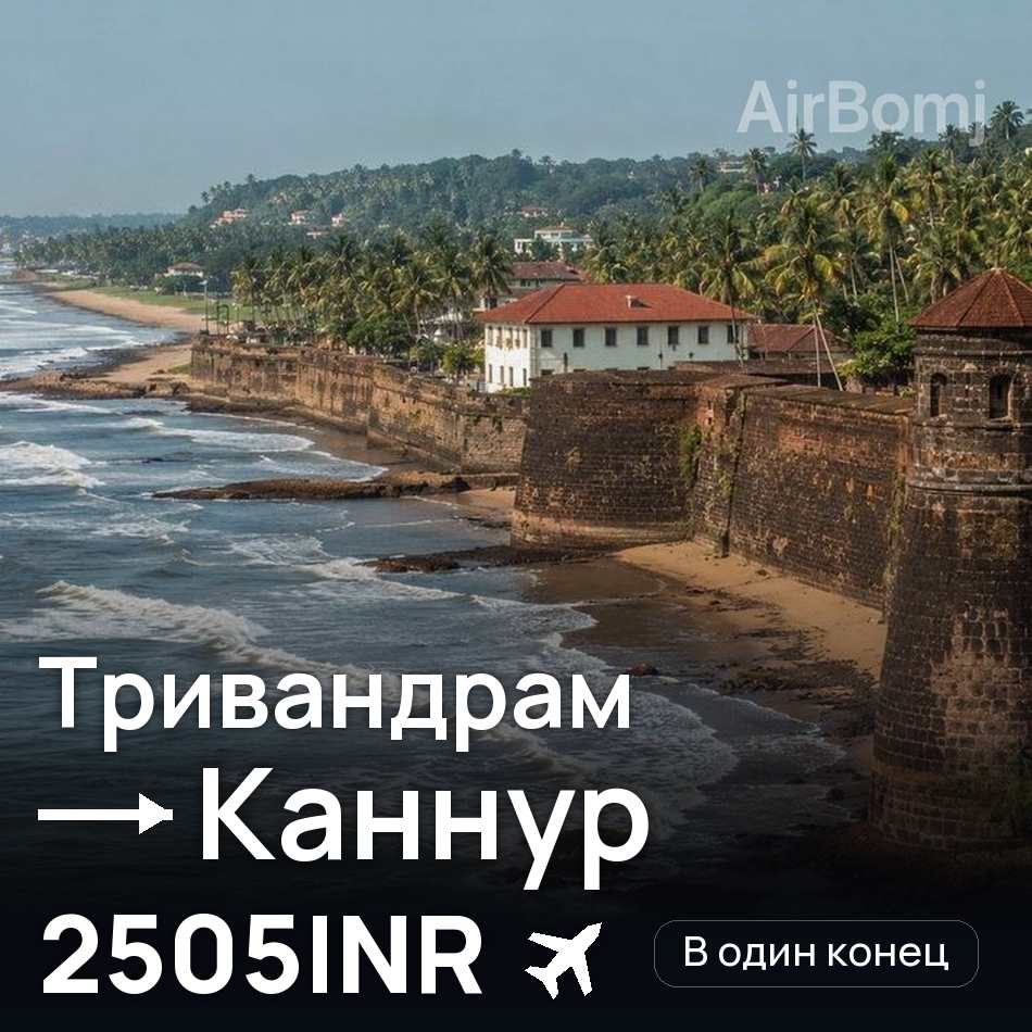 Авиабилет: Тривандрам — Каннур, 2505INR