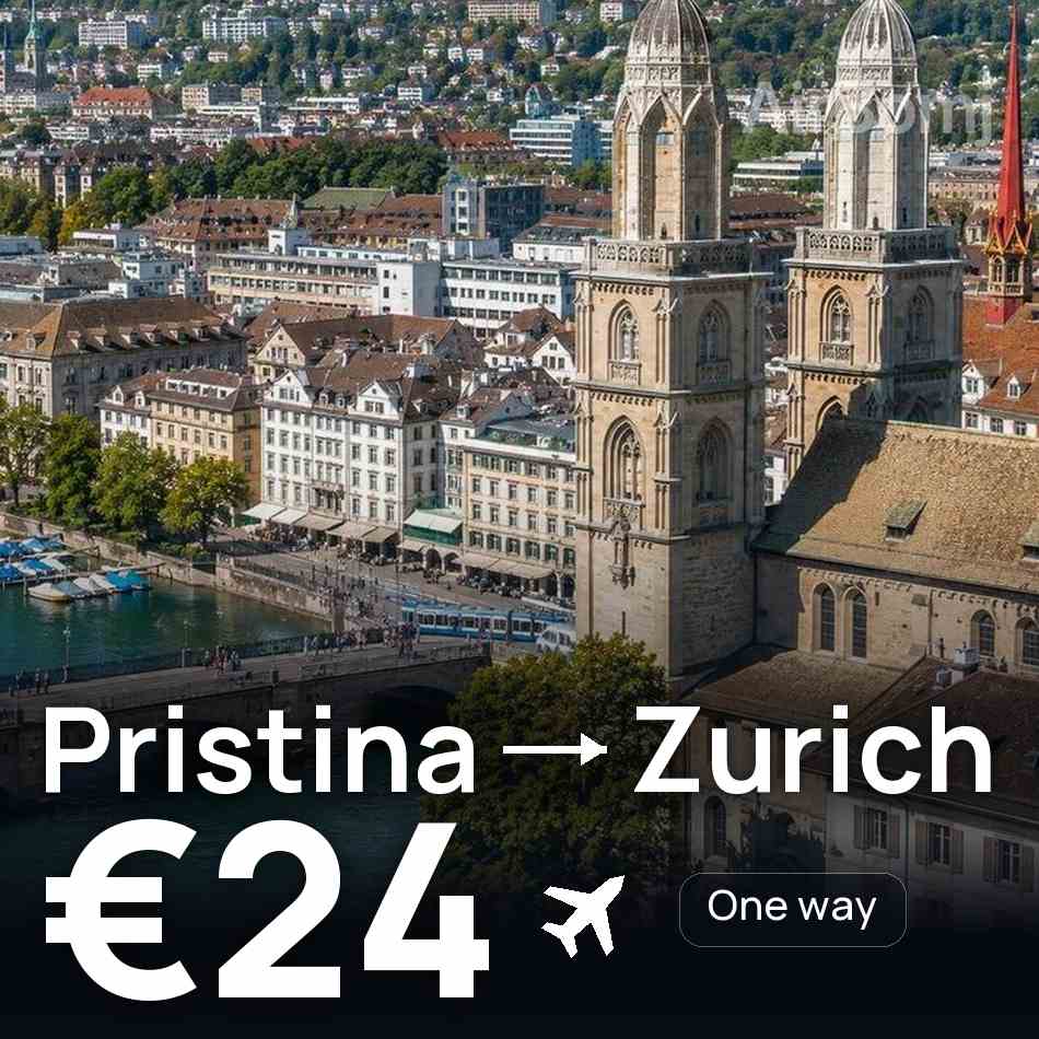 Flugticket: Prishtina — Zürich, €24