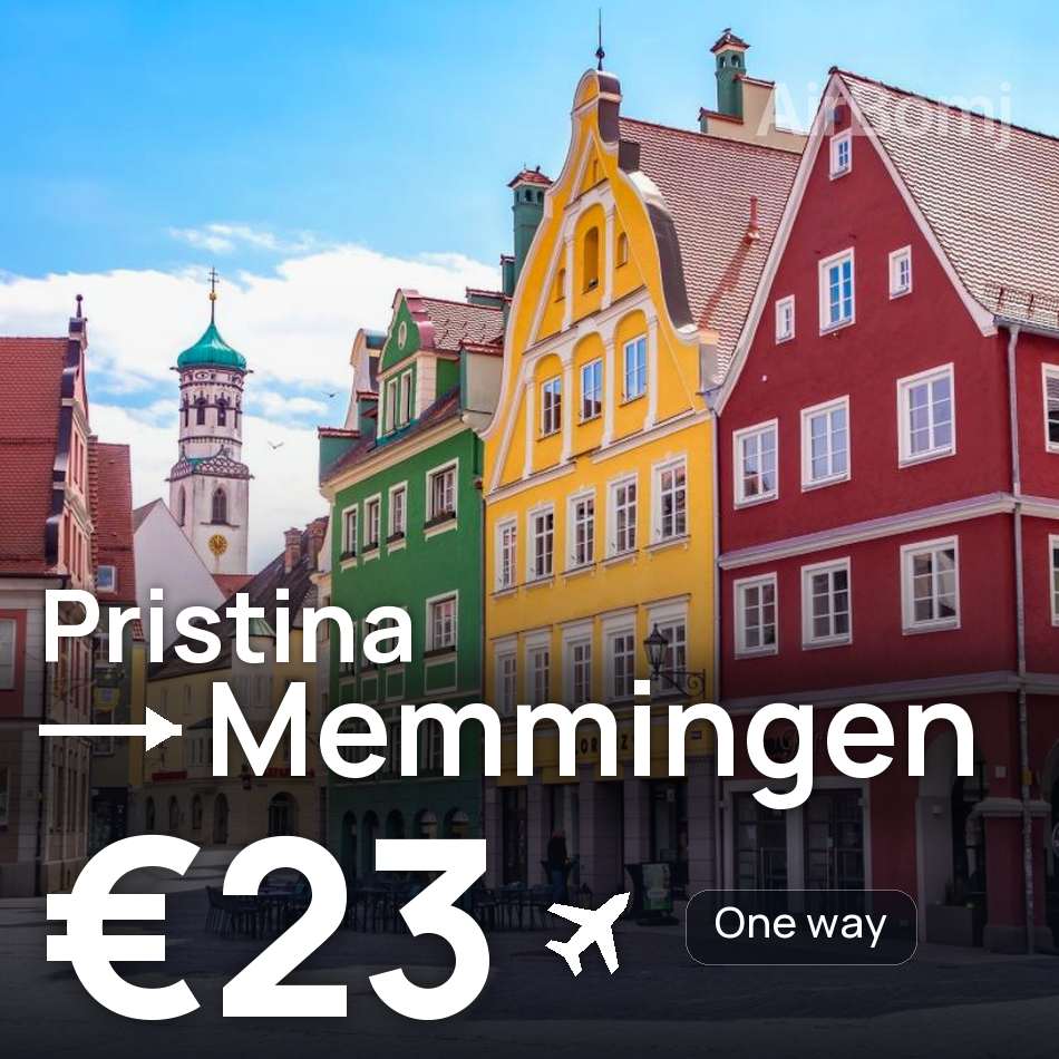 Flugticket: Prishtina — Memmingen, €23