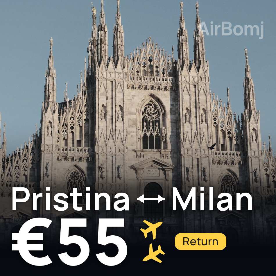 Flugticket: Prishtina — Mailand, €55