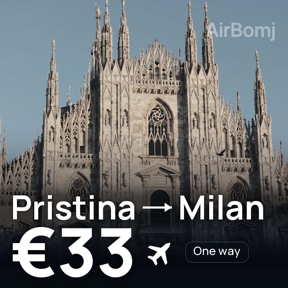 Flugticket: Prishtina — Mailand, €33