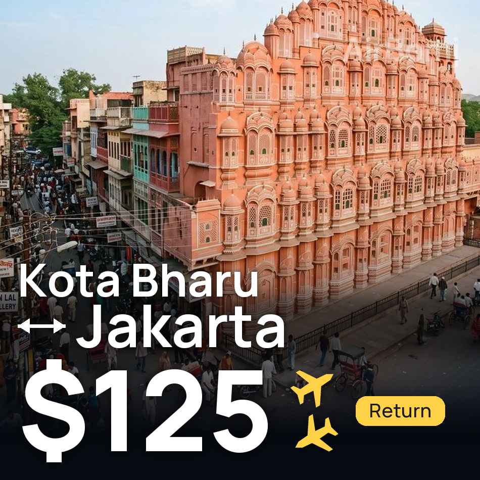 Bilet de avion: Kota Bharu — Jakarta, $125