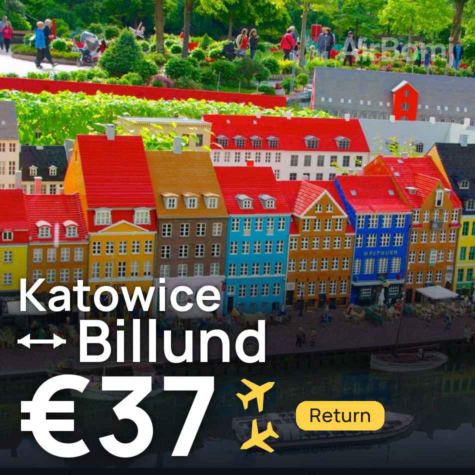 Flugticket: Kattowitz — Billund, €37