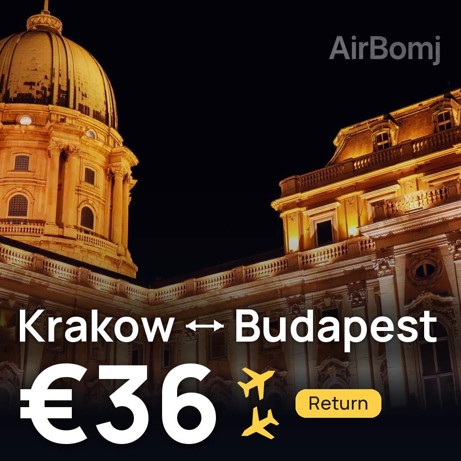 Tiket pesawat: Krakow — Budapest, €36