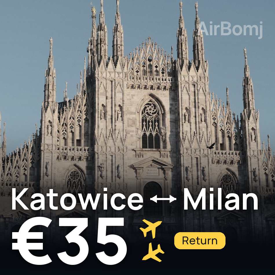 Billete de avión: Katowice — Milán, €35