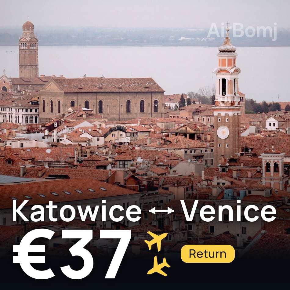 Billete de avión: Katowice — Venecia, €37