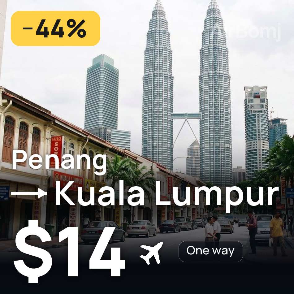 Billet d'avion : George Town — Kuala Lumpur, $14