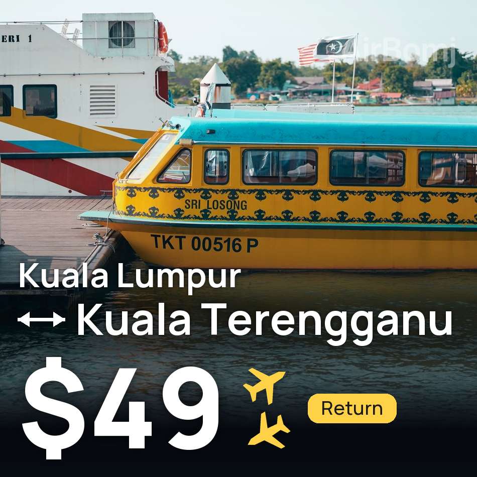 Billet d'avion : Kuala Lumpur — Kuala Terengganu, $49