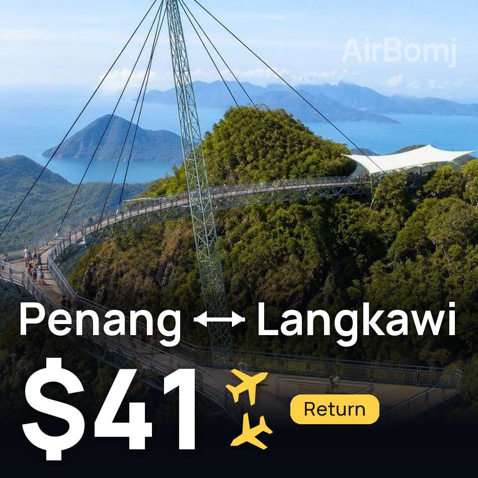 Billet d'avion : George Town — Langkawi, $41