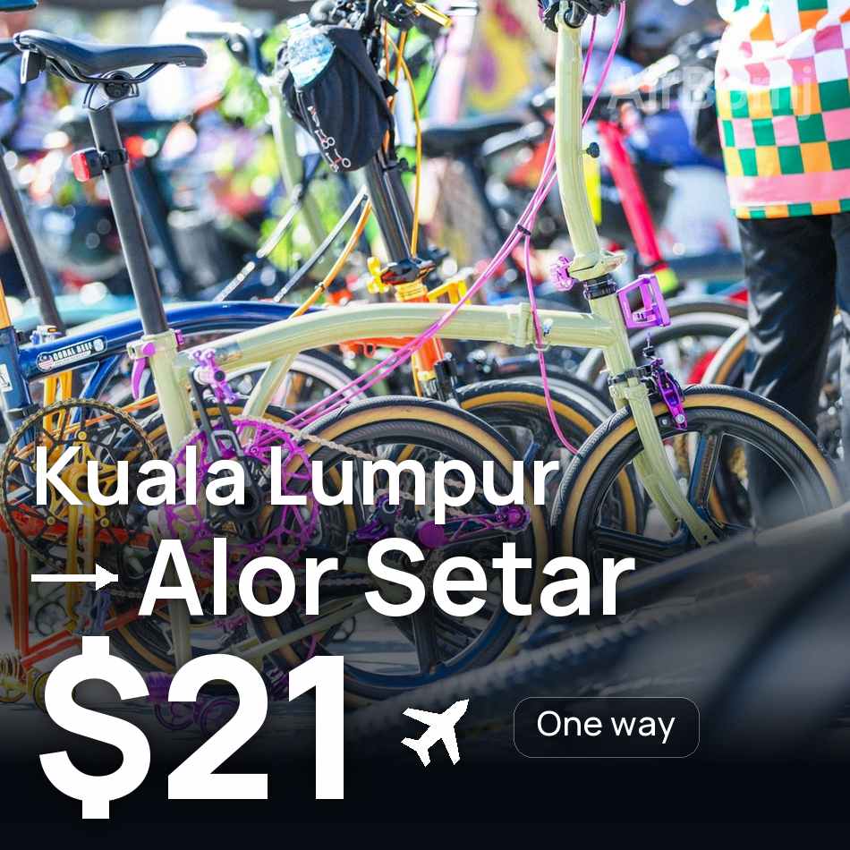 Billet d'avion : Kuala Lumpur — Alor Setar, $21