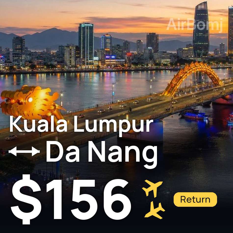 Billet d'avion : Kuala Lumpur — Đà Nẵng, $156