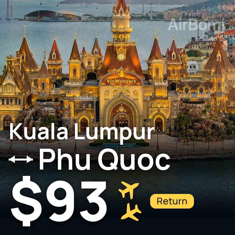 Billet d'avion : Kuala Lumpur — Phu Quoc, $93