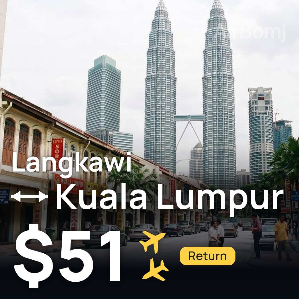 Billet d'avion : Langkawi — Kuala Lumpur, $51
