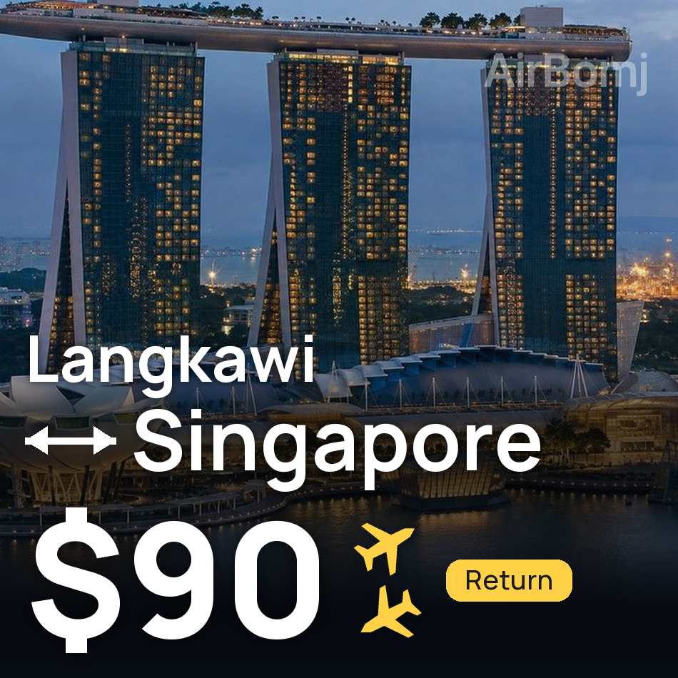 Billet d'avion : Langkawi — Singapour, $90