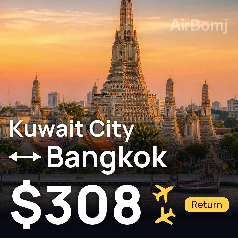 Billet d'avion : Kuweit — Bangkok, $308