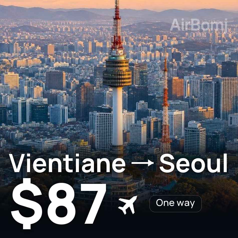 Bilet de avion: Vientiane — Seoul, $87