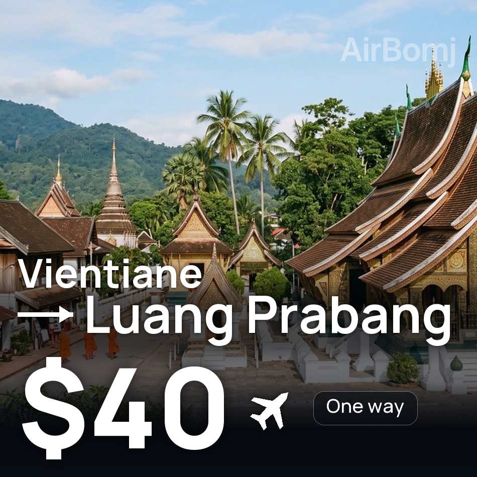 Bilet de avion: Vientiane — Luang Prabang, $40