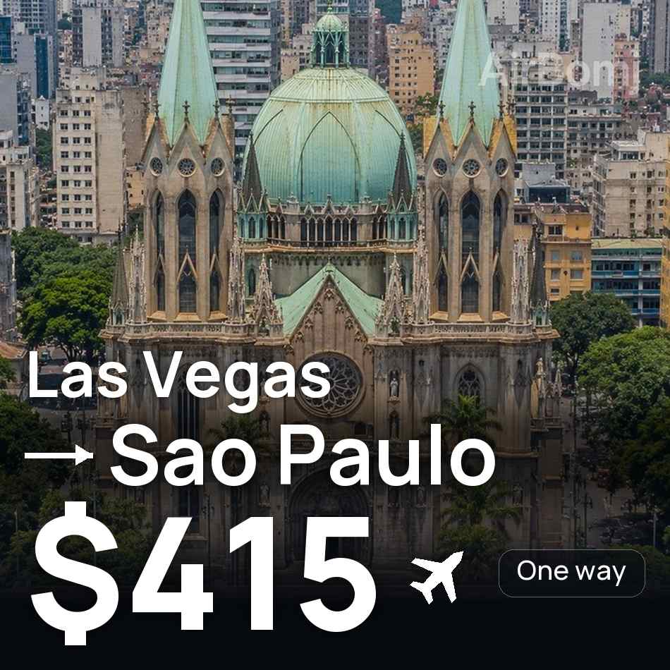 Flight ticket: Las Vegas to Sao Paulo, $415