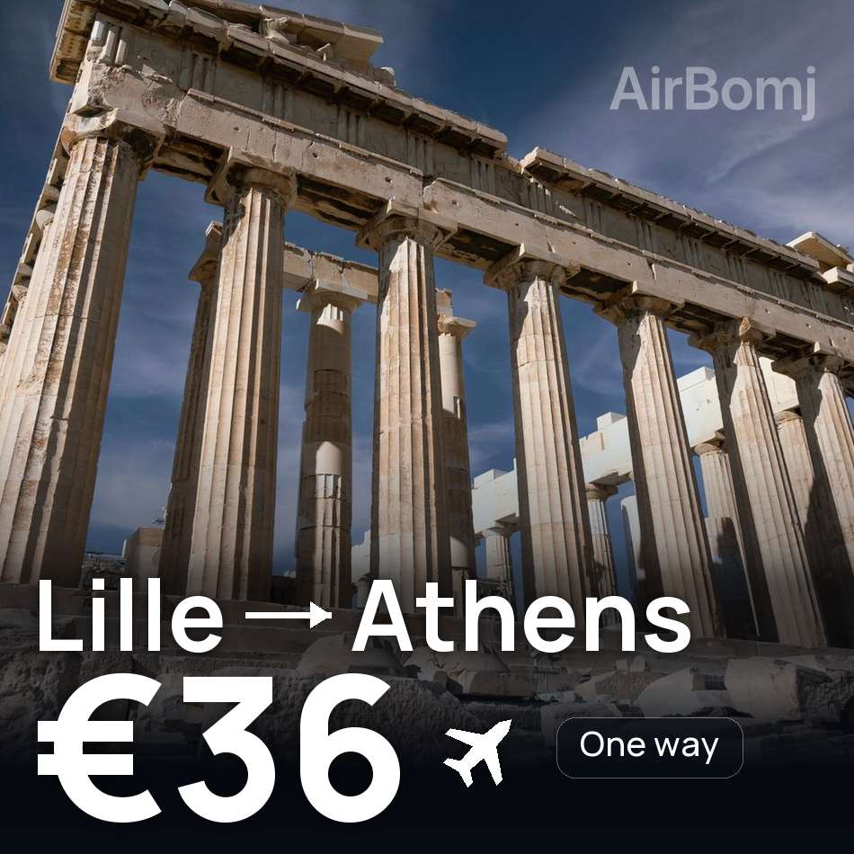 Flight ticket: Lille to Athens, €36