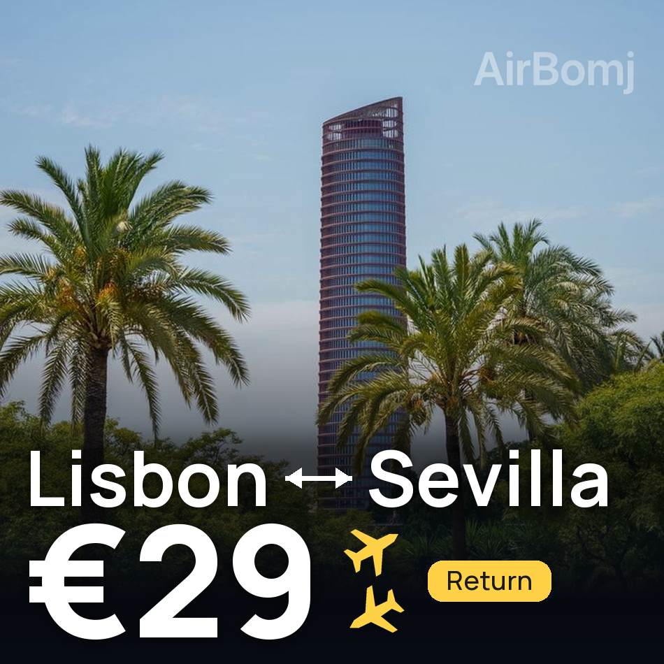 Bilet de avion: Lisbon — Sevilla, €29