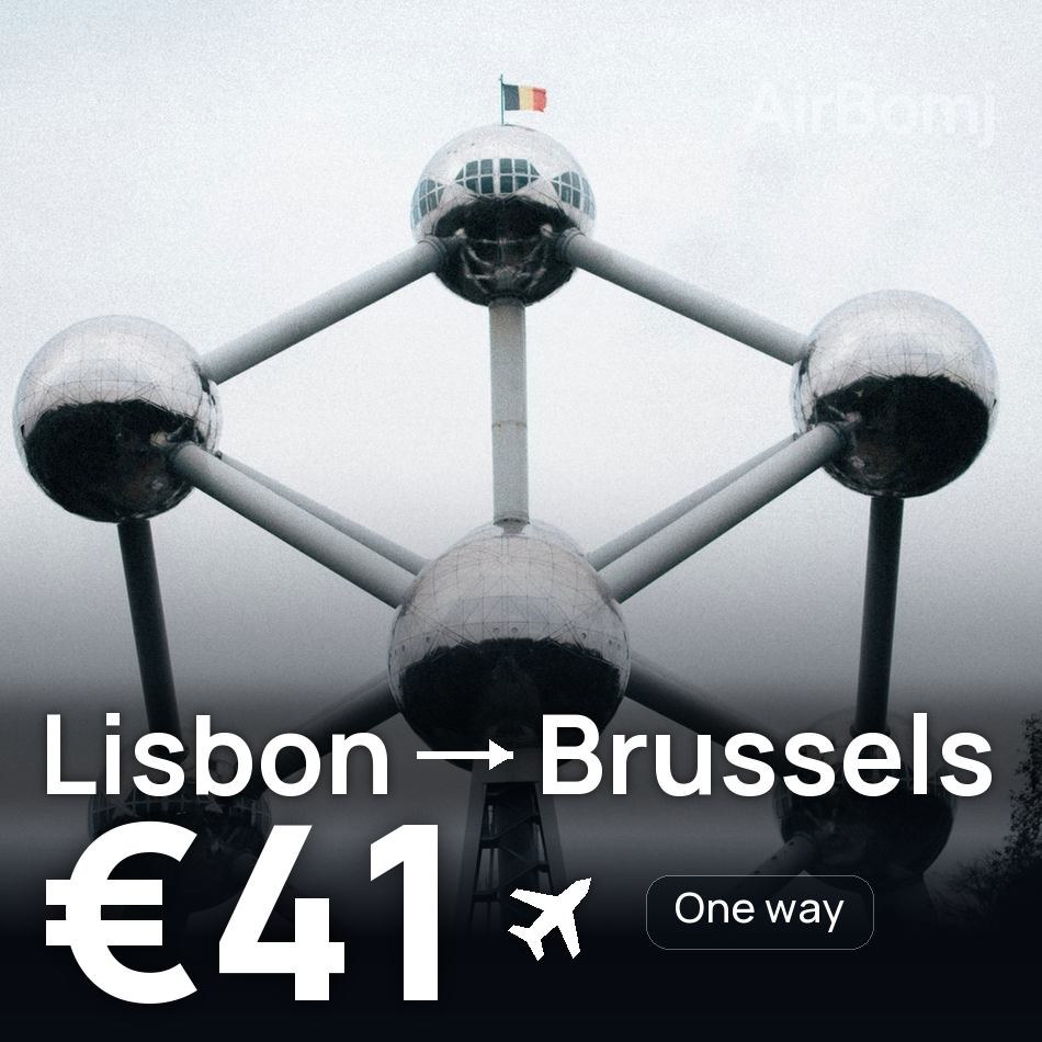 Uçak bileti: Lizbon — Brüksel, €41