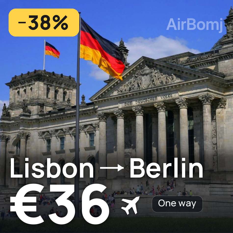Uçak bileti: Lizbon — Berlin, €36