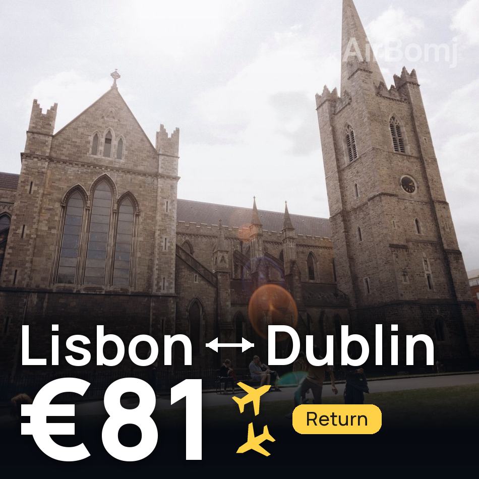 Uçak bileti: Lizbon — Dublin, €81