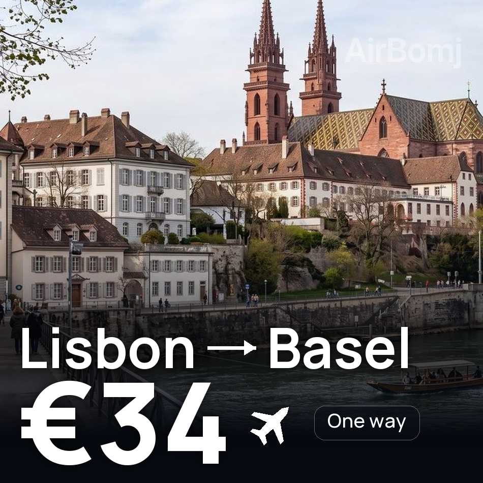 Uçak bileti: Lizbon — Basel, €34