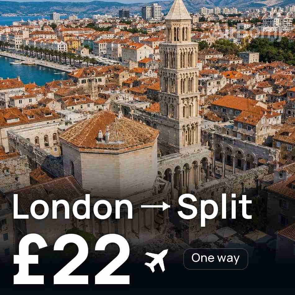 Biglietto aereo: Londra — Spalato, £22