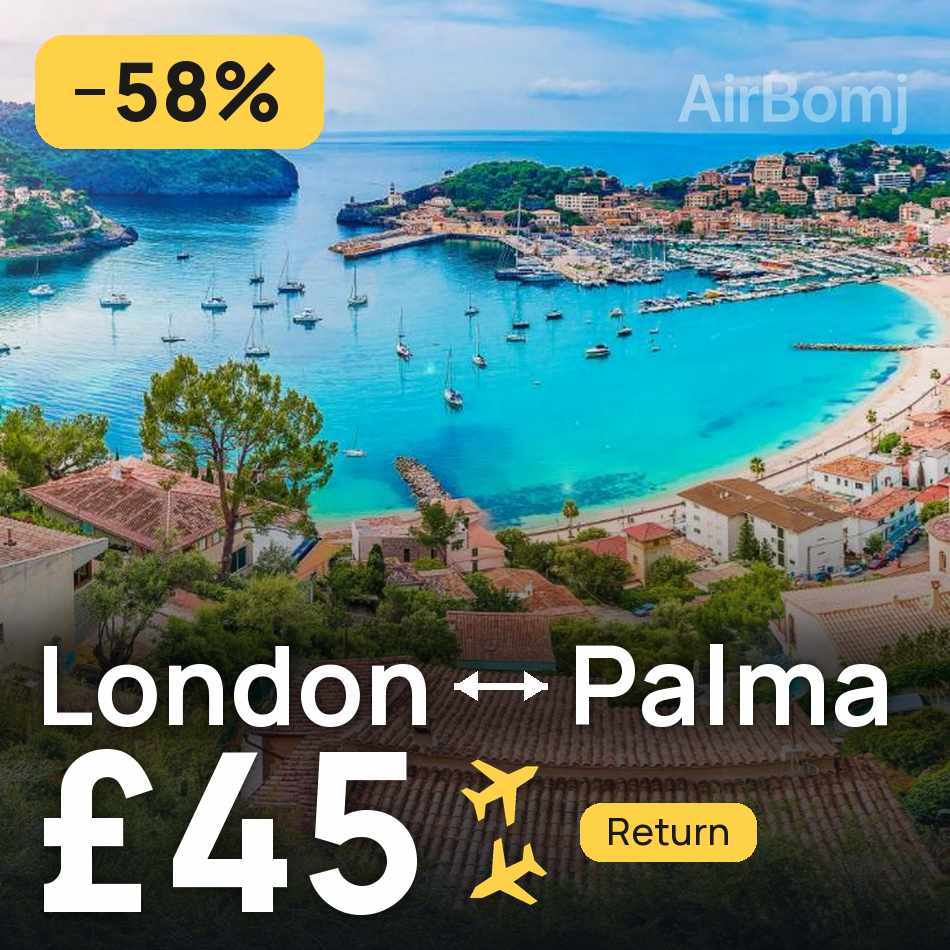 Biglietto aereo: Londra — Palma de Mallorca, £45