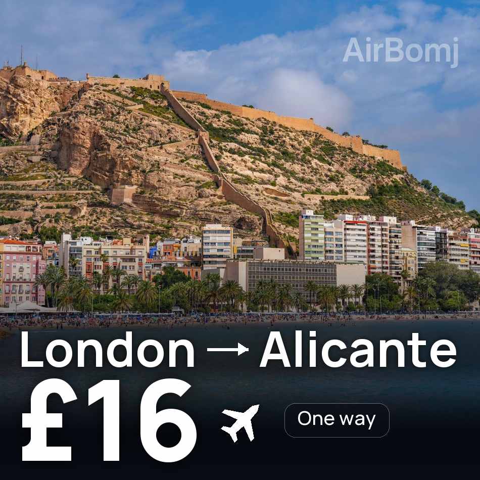 Biglietto aereo: Londra — Alicante, £16