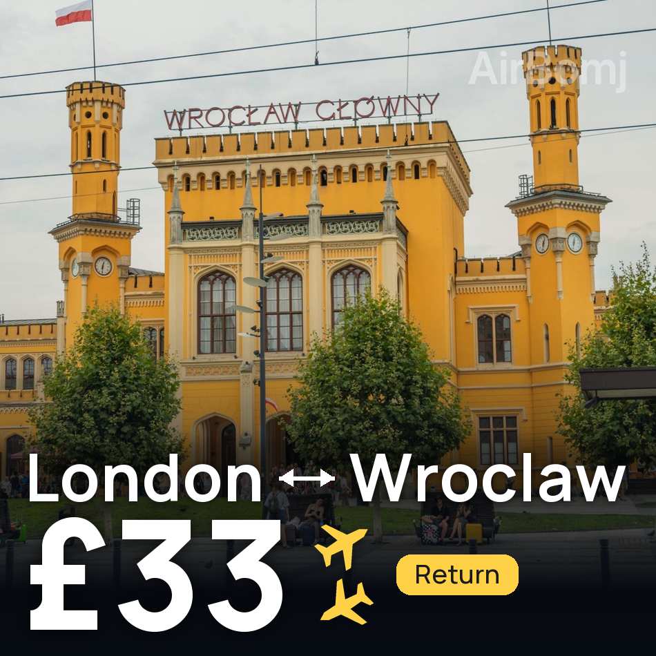 Biglietto aereo: Londra — Breslavia, £33