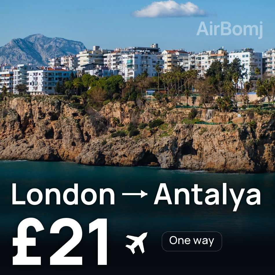 Biglietto aereo: Londra — Adalia, £21