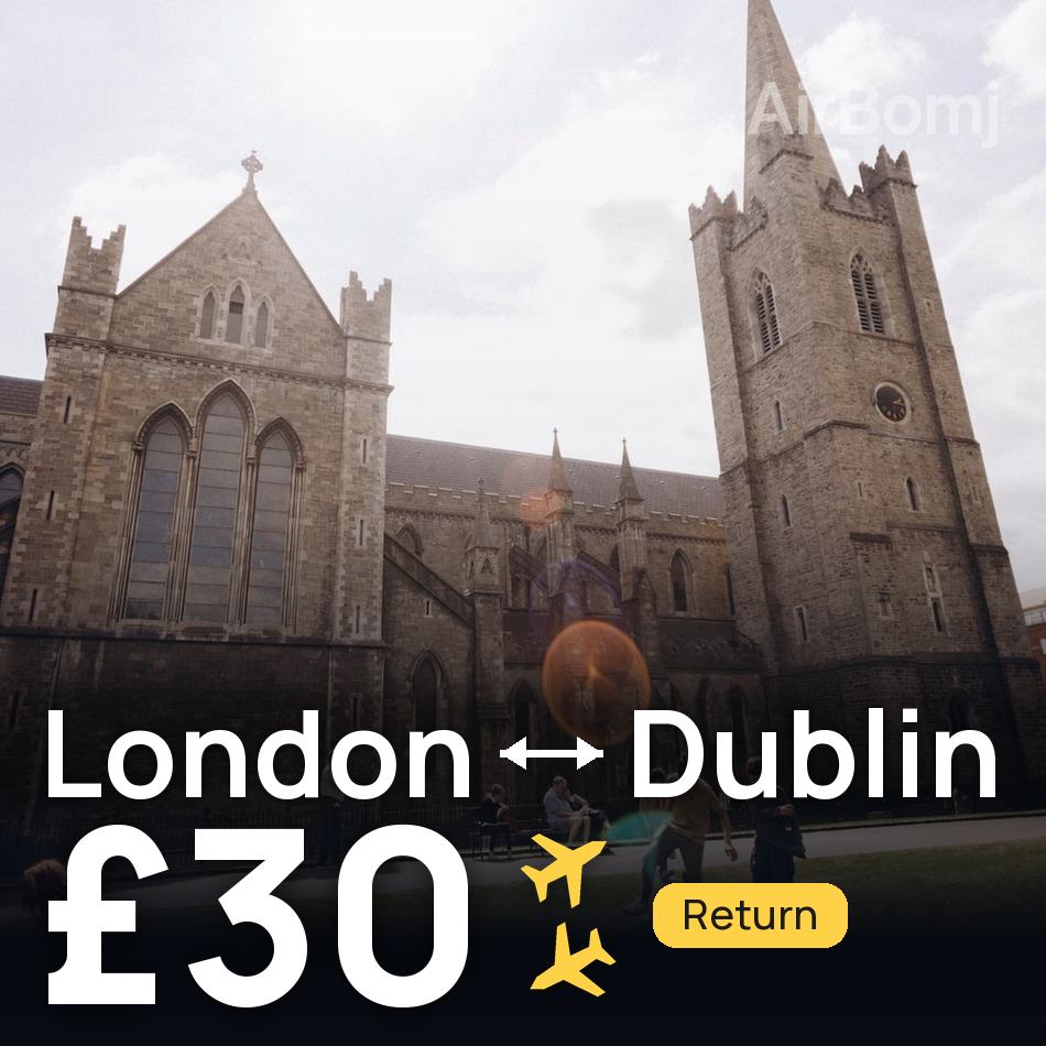 Biglietto aereo: Londra — Dublino, £30