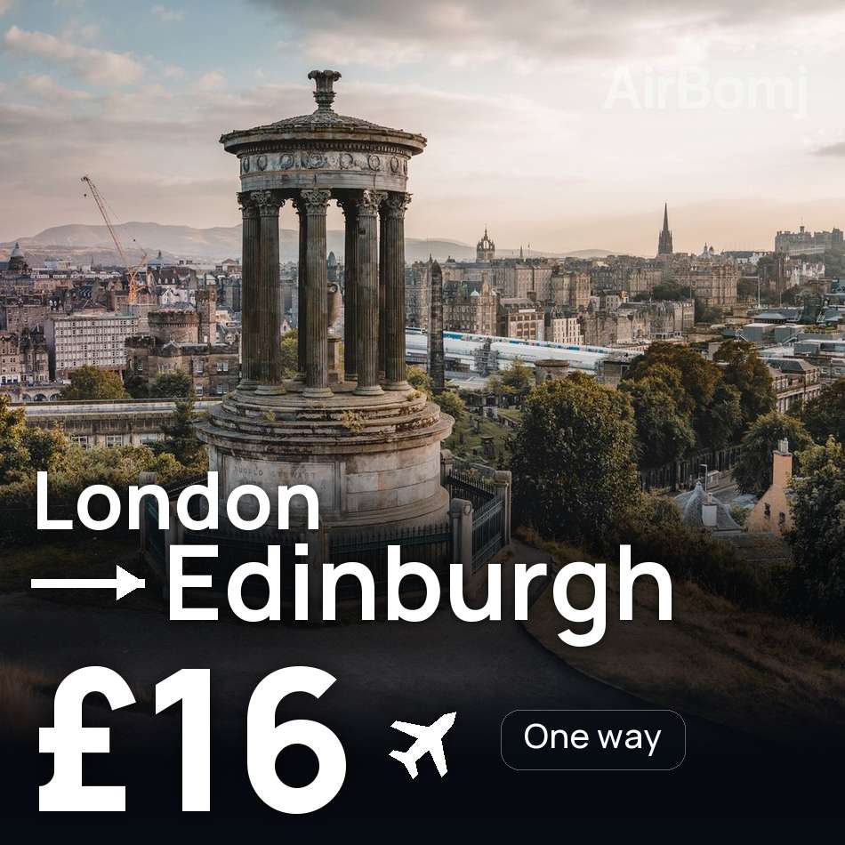 Biglietto aereo: Londra — Edimburgo, £16