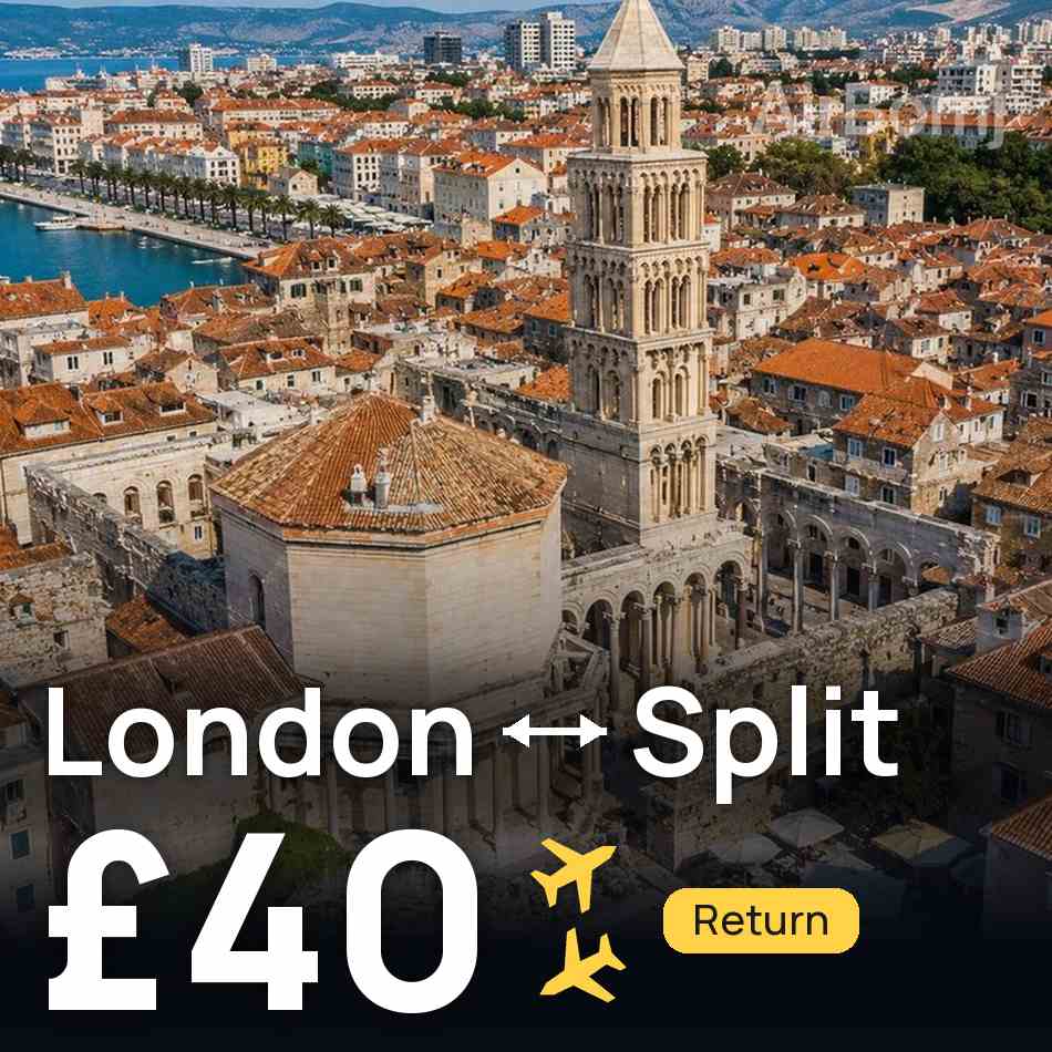 Biglietto aereo: Londra — Spalato, £40