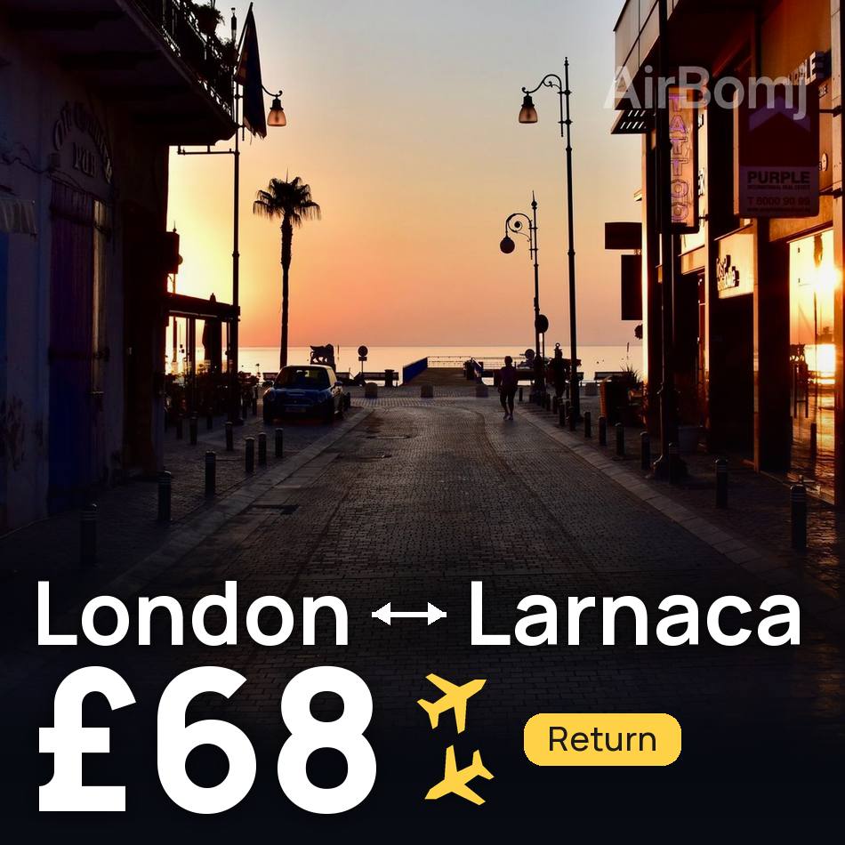 Biglietto aereo: Londra — Larnaka, £68